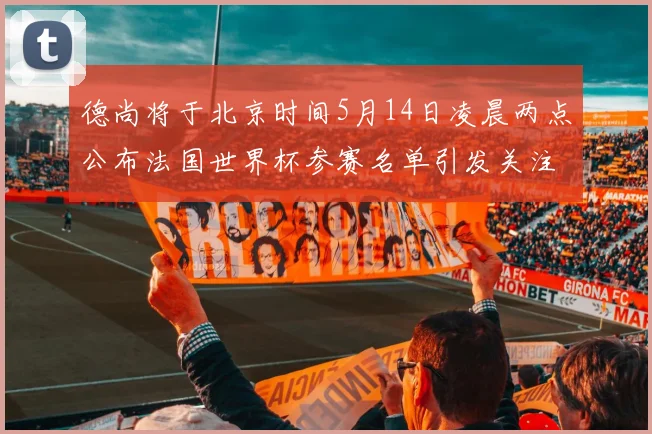 德尚将于北京时间5月14日凌晨两点公布法国世界杯参赛名单引发关注